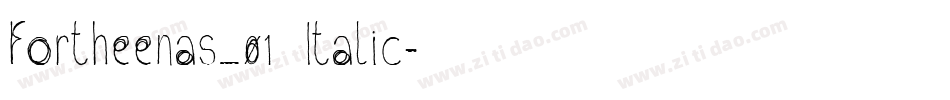 Fortheenas_01 Italic字体转换